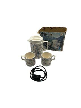 Turnpike 5 Pc Electric Hot Drink Set MCM Collectible From National Silver Co.